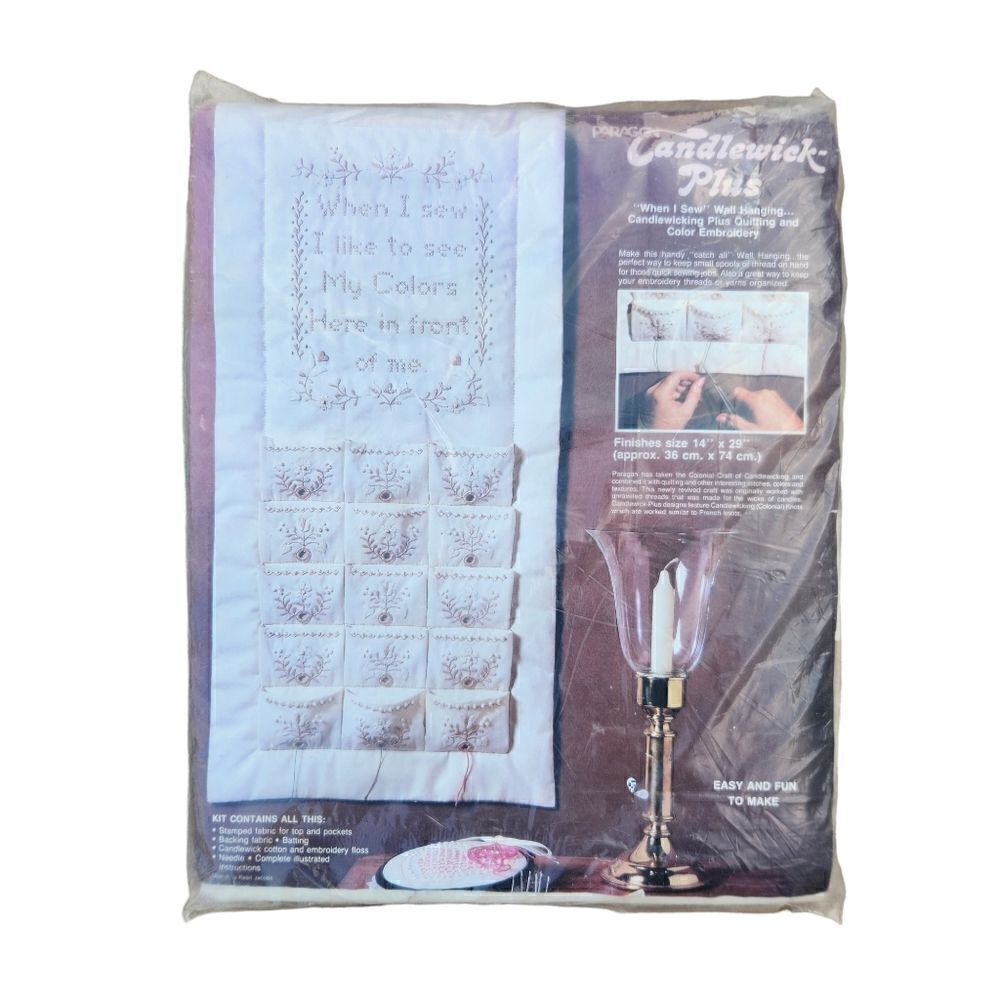 Paragon Candlewick Plus When I Sew Wall Hanging Thread Organizer Embroidery 0492